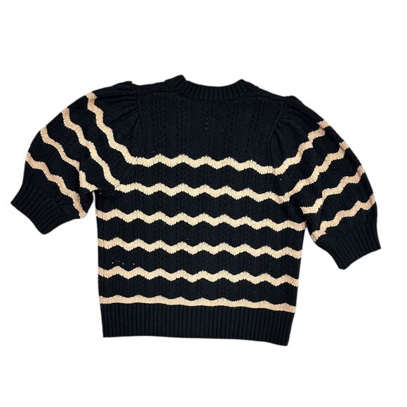 Rails Black and Cream Wave Cardigan - Picture 4 of 7